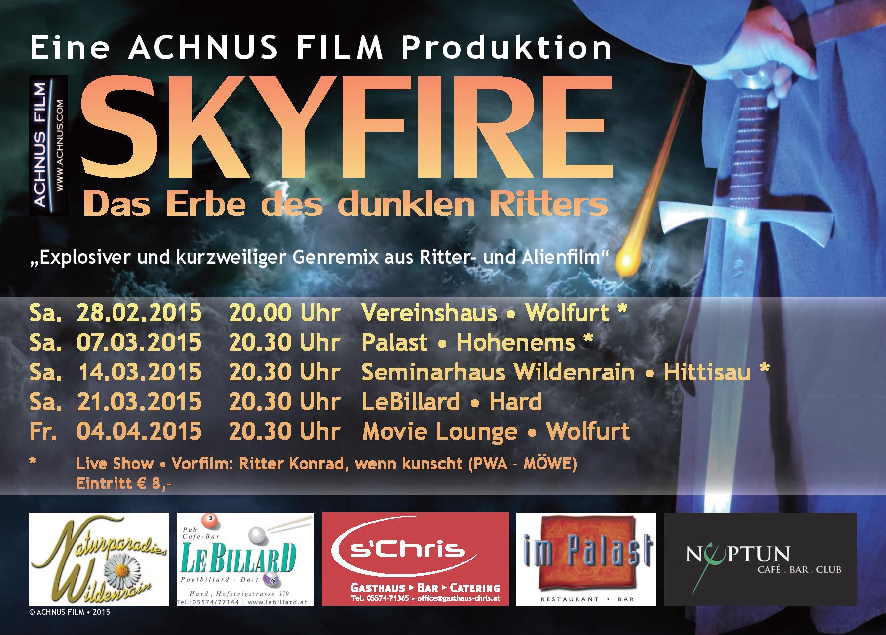 Termine SKYFIRE - Tour 2015